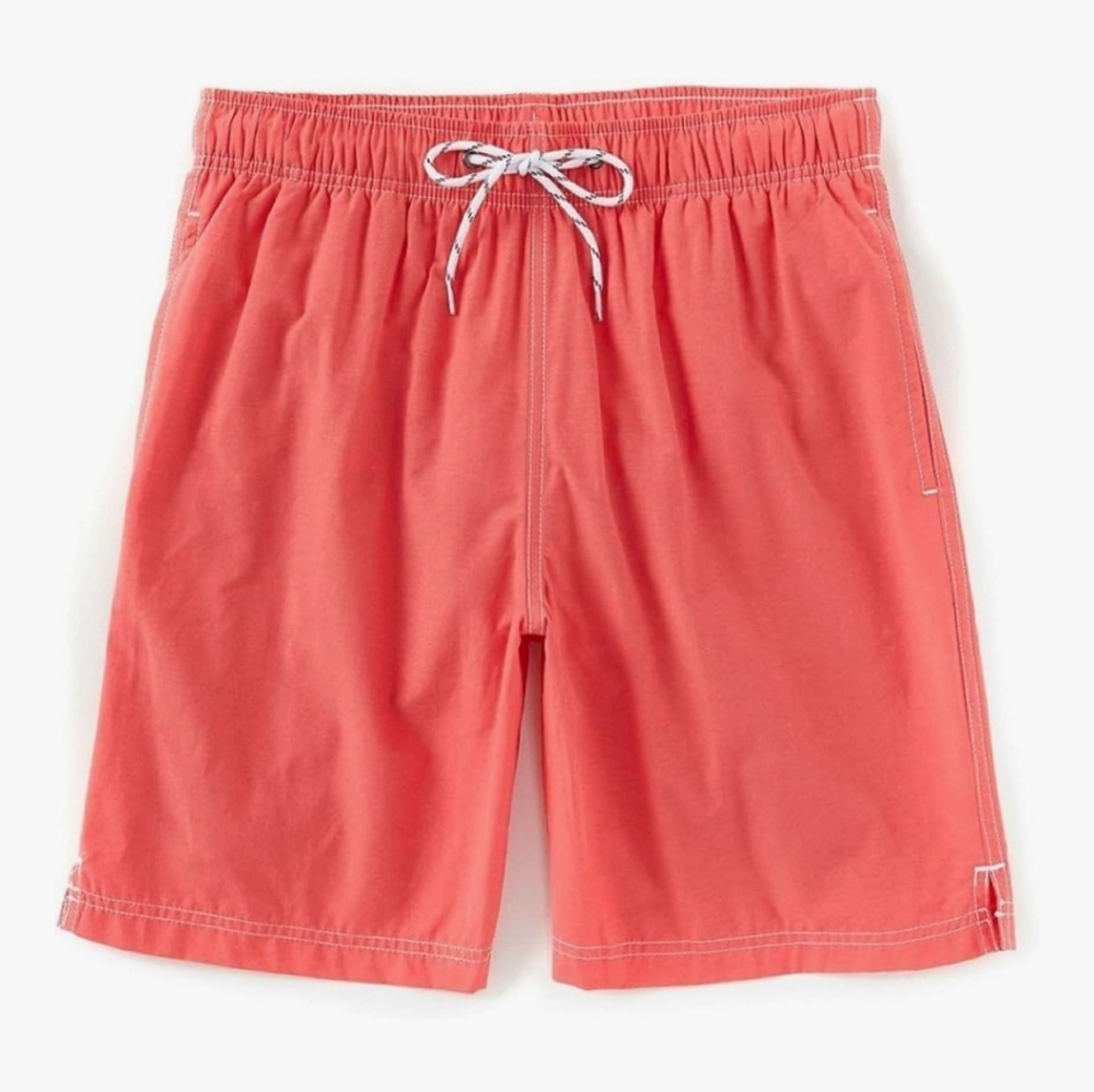 Roundtree & Yorke Pink Swim Trunks Lightweight Elastic Waist
